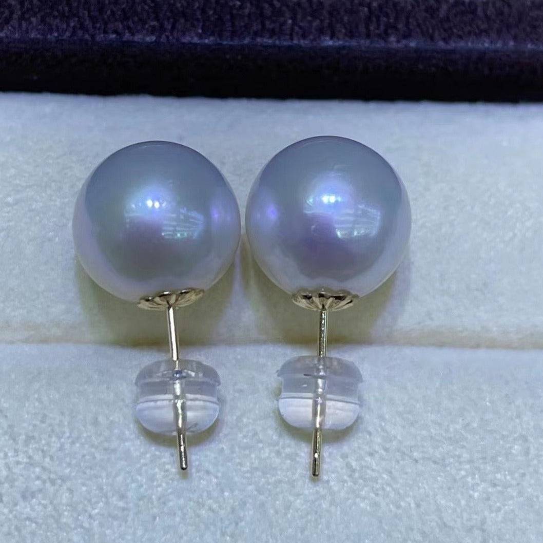 Edison Pearl Stud Earrings in 10-11mm Size 2