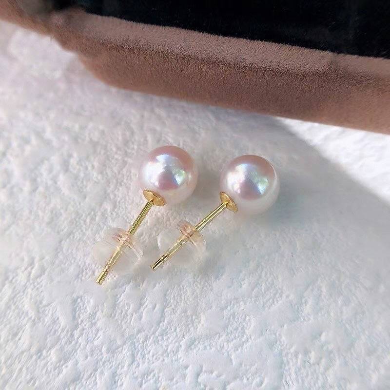 Mini Akoya Pearl Stud Earrings in 3-6mm Size