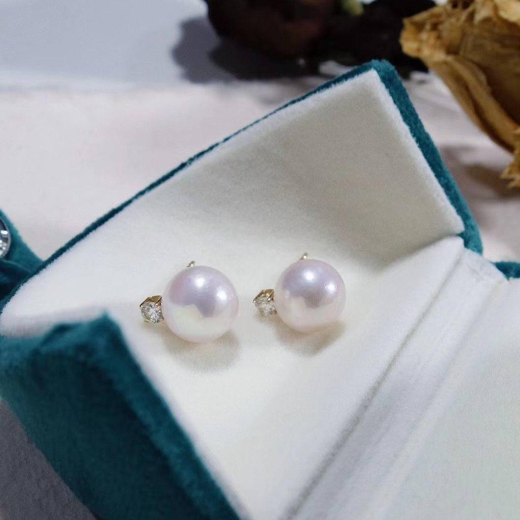 Freshwater Pearl Sasha Style Earrings 8-10mm