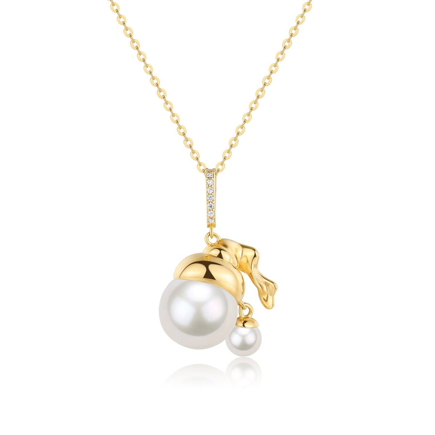 Freshwater Pearl Girl Pendant Drop Earrings