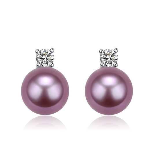 Purple Freshwater Pearl and Sasha Earrings set