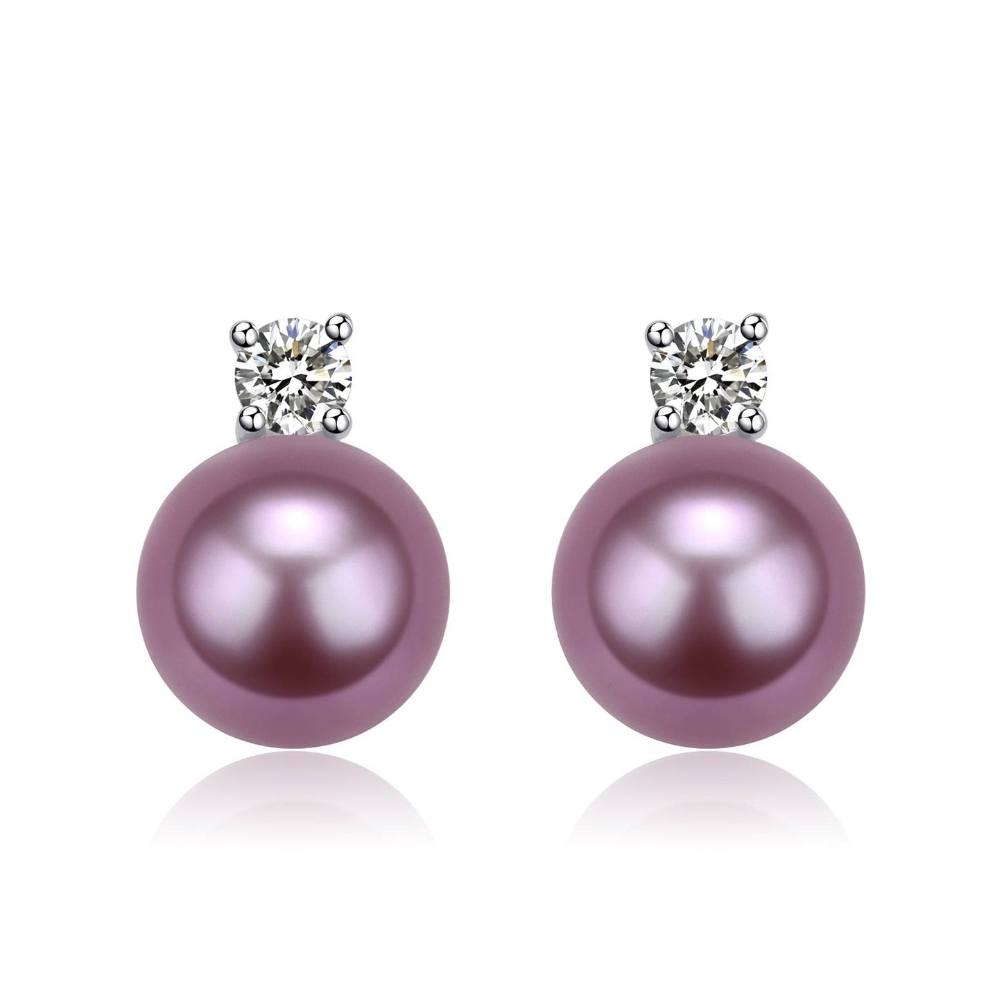 Purple Freshwater Pearl and Sasha Earrings set