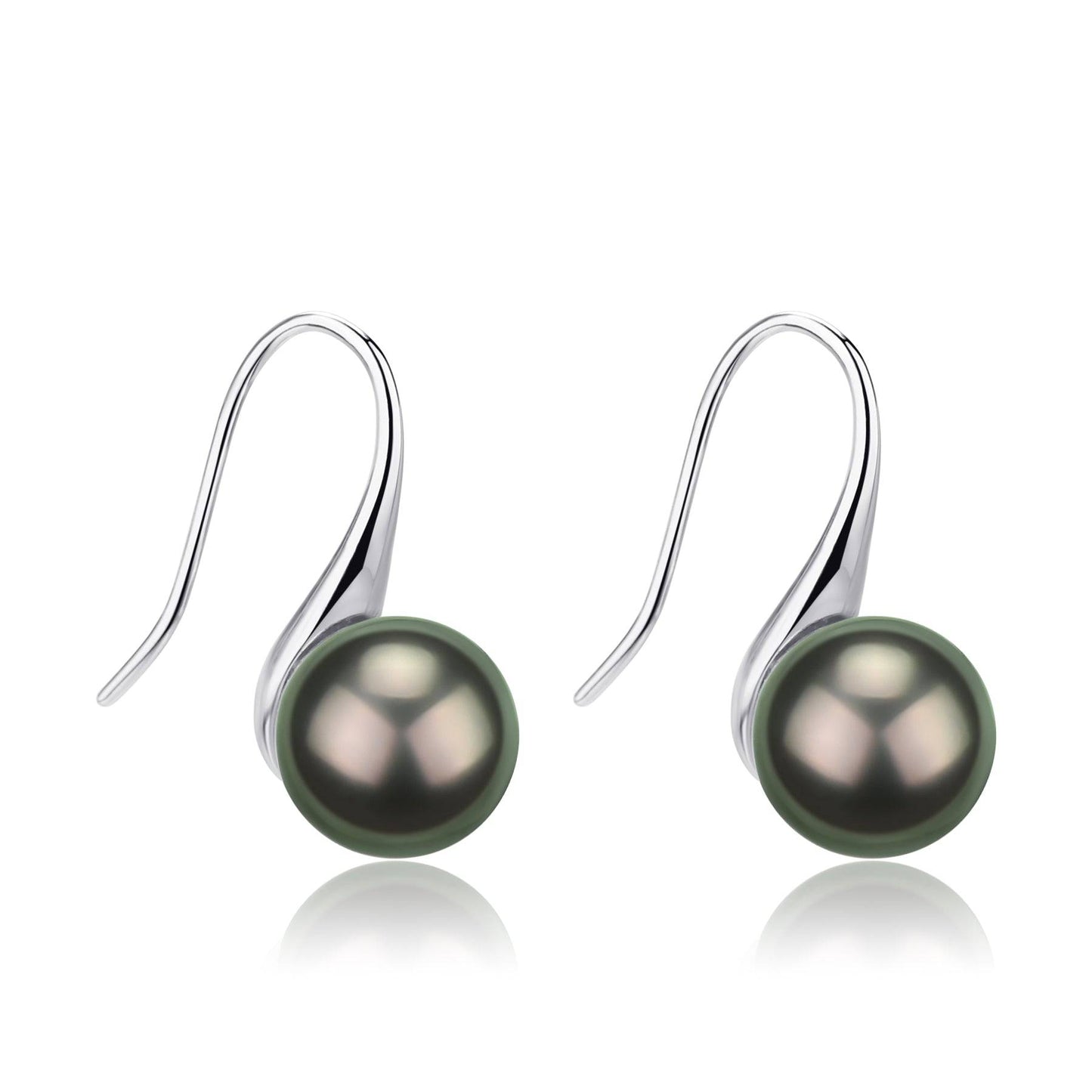 Classic Tahitian Pearl Hook Earrings in 9-11mm Size