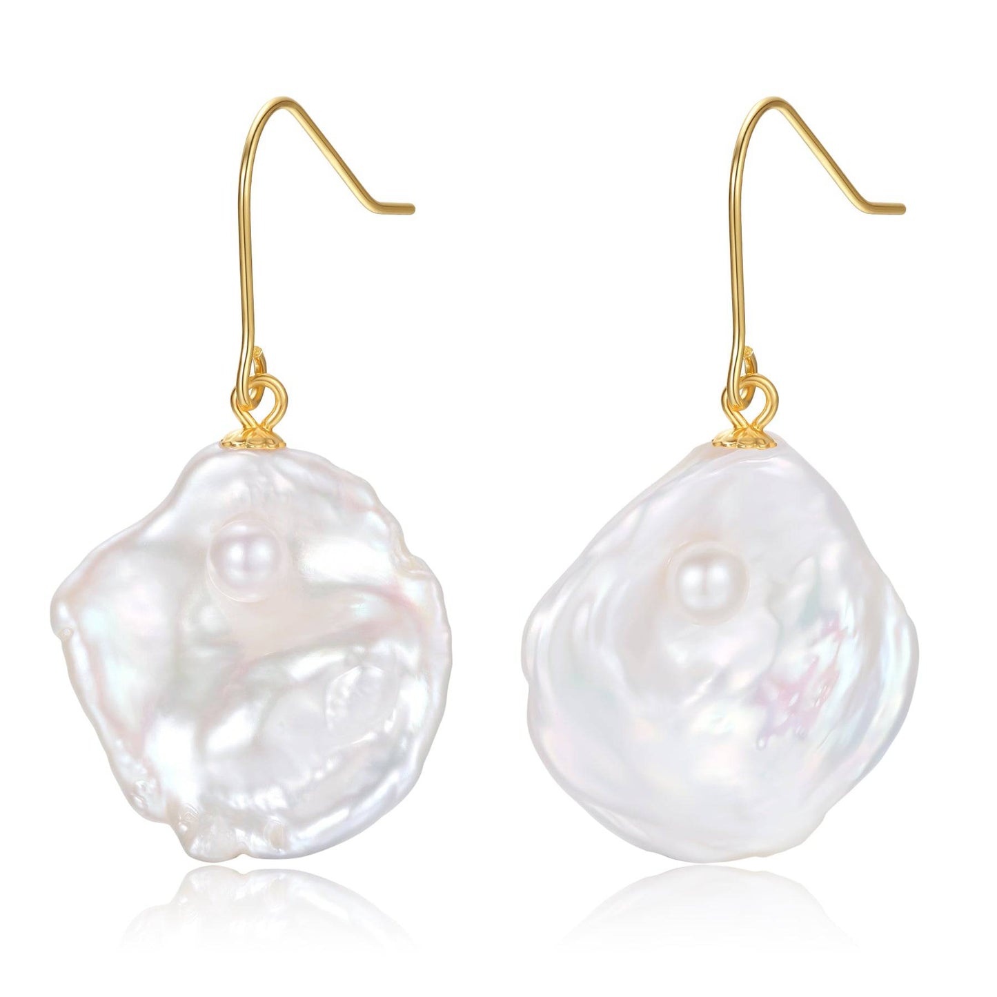 Baroque Pearl Petal Drop Earrings