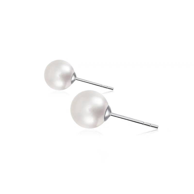 Large Freshwater Pearl Stud Earrings for Women