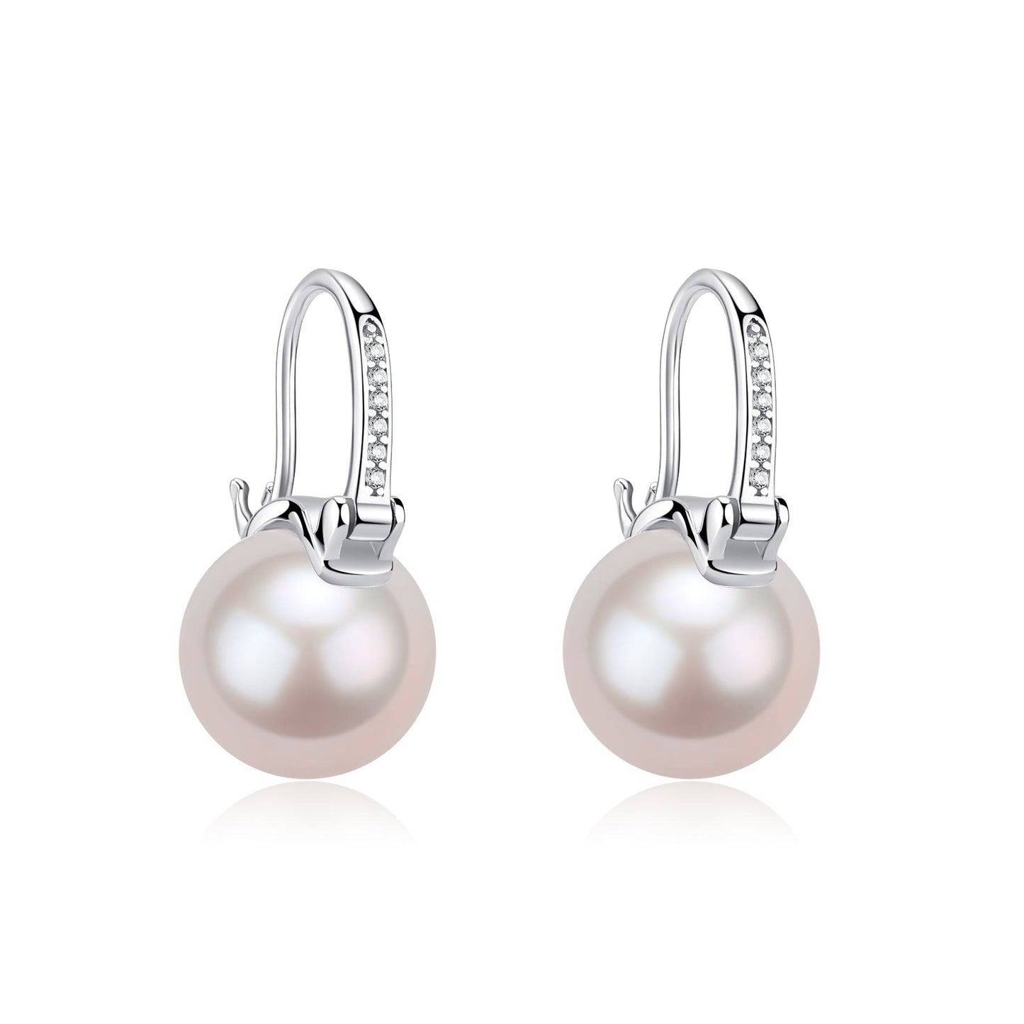 Elegant Freshwater Pearl Bucket-Shaped Earrings in 11-12mm