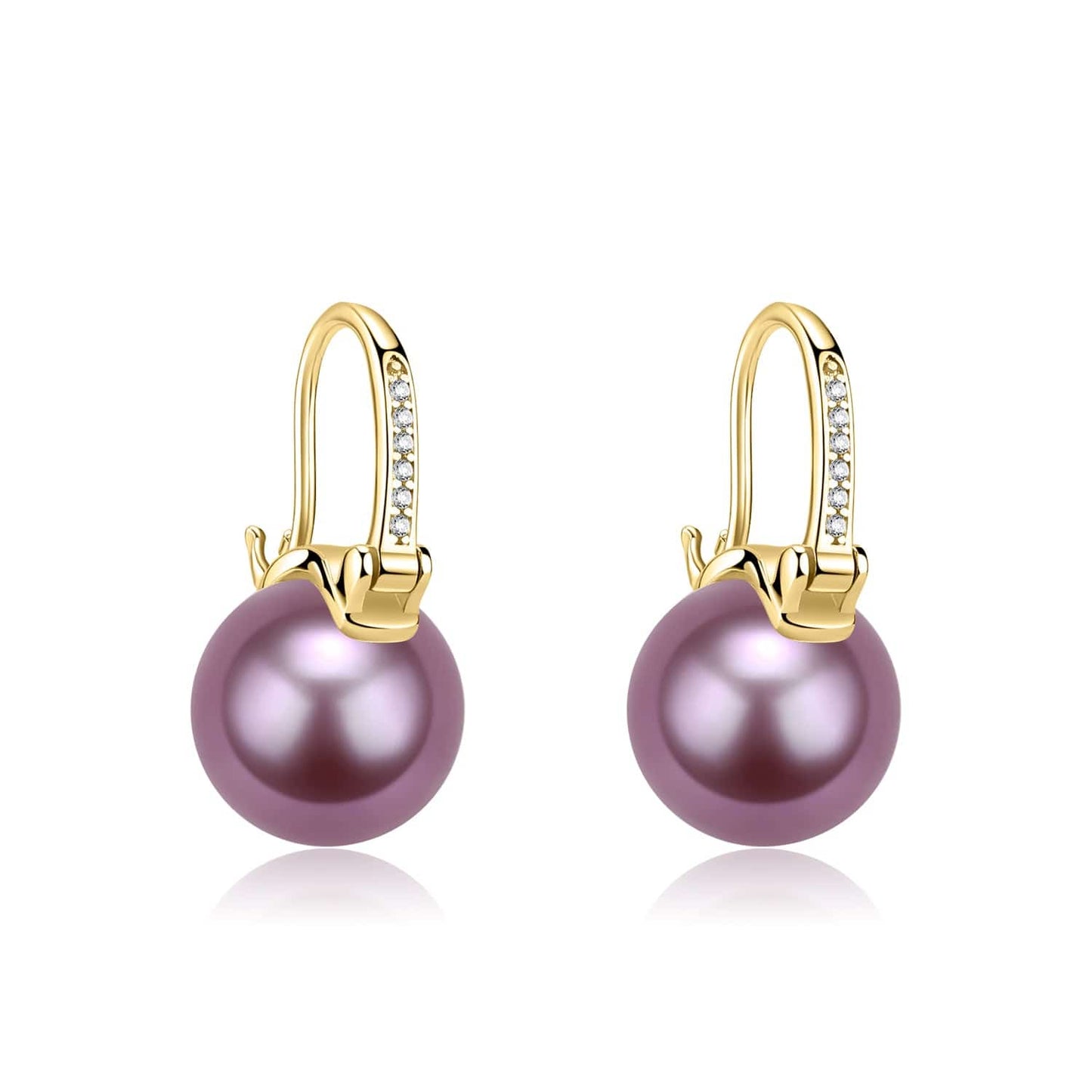 Elegant Freshwater Pearl Bucket-Shaped Earrings in 11-12mm