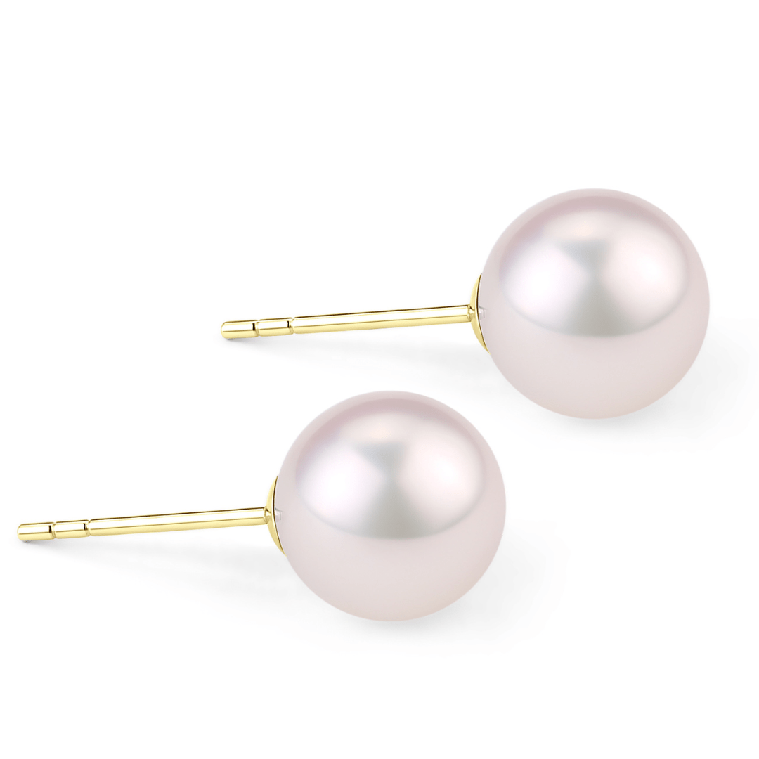 Akoya Pearl Stud Earrings in Silver