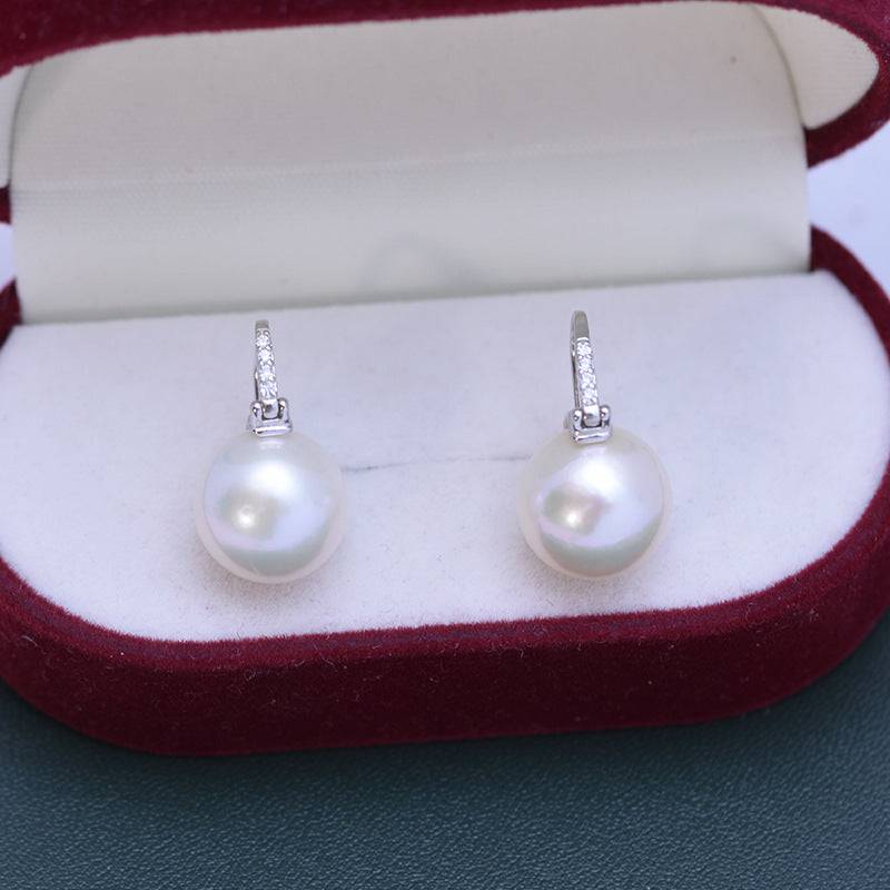 Elegant Freshwater Pearl Bucket-Shaped Earrings in 11-12mm