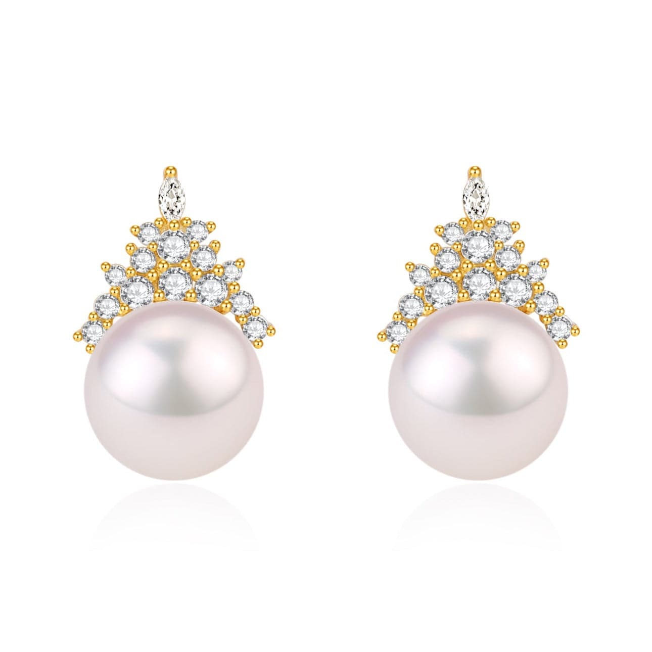 Freshwater Pearl and Queen Style Earrings