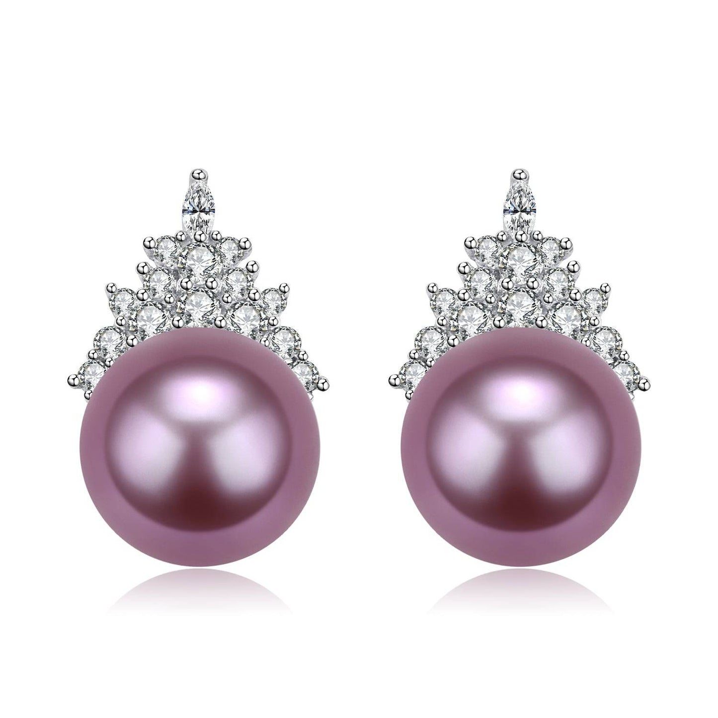 Freshwater Pearl and Queen Style Earrings