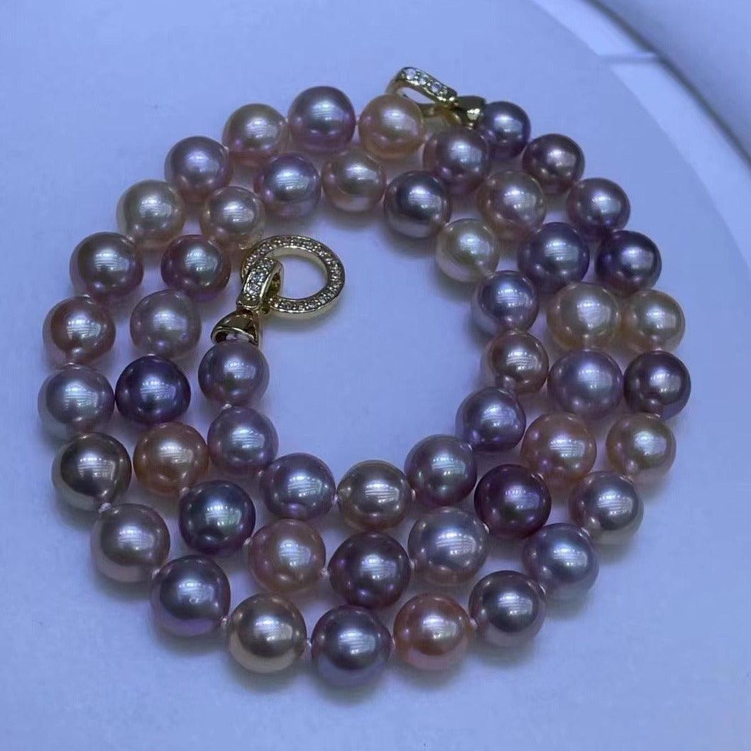 Multicolor AAA Akoya Cultured Pearl Necklace