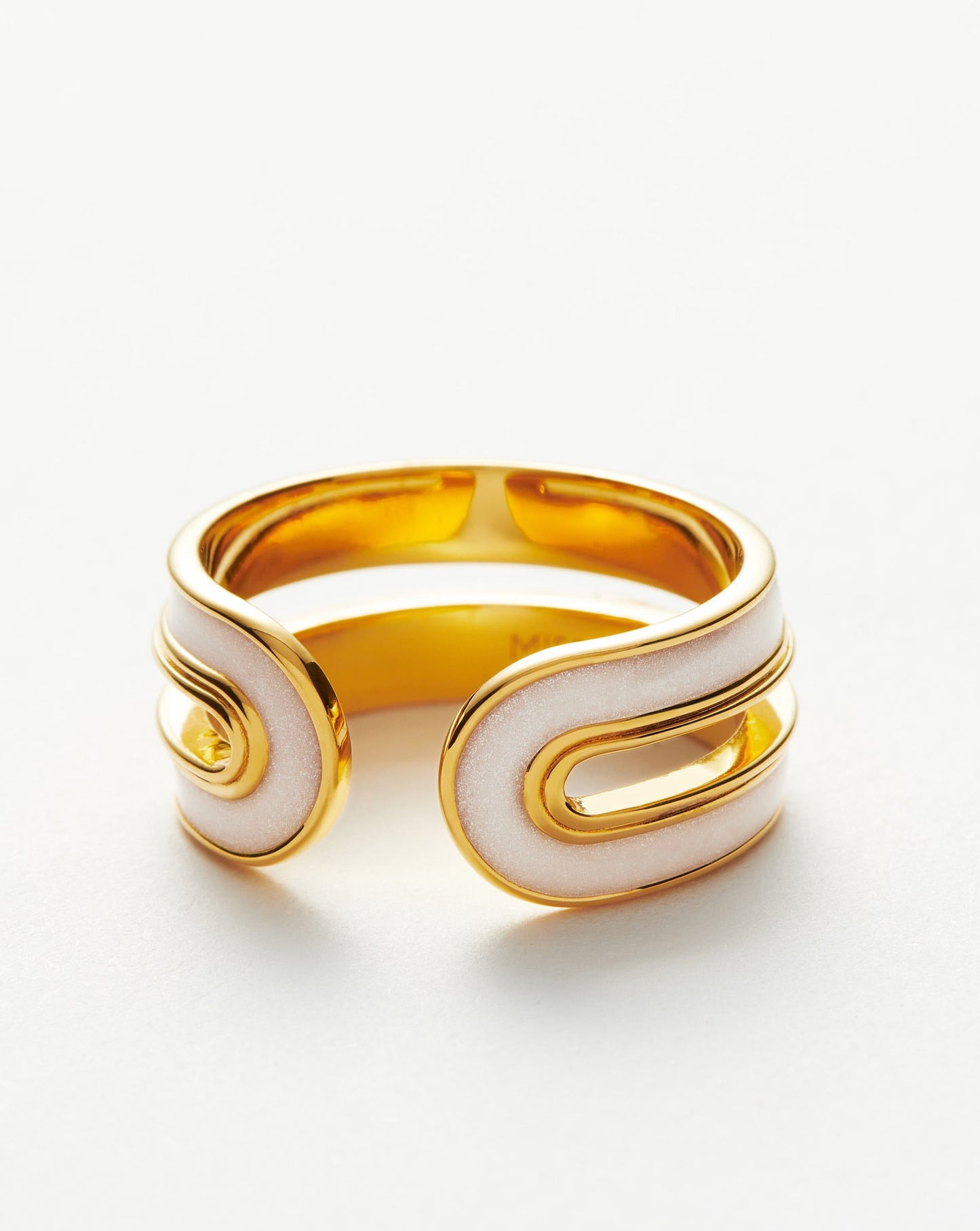 Ovate Open Ring in Enamel Haze Design