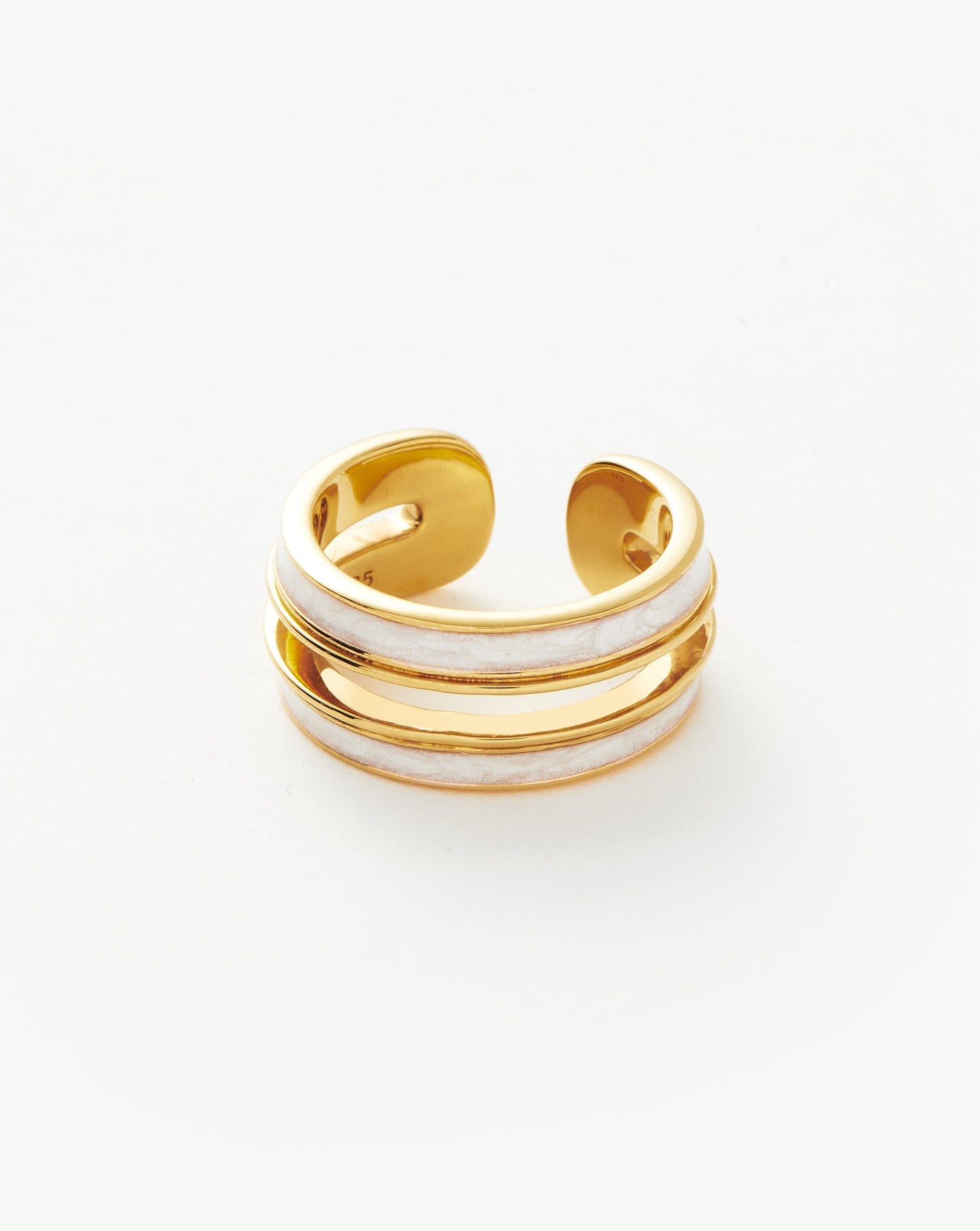 Ovate Open Ring in Enamel Haze Design