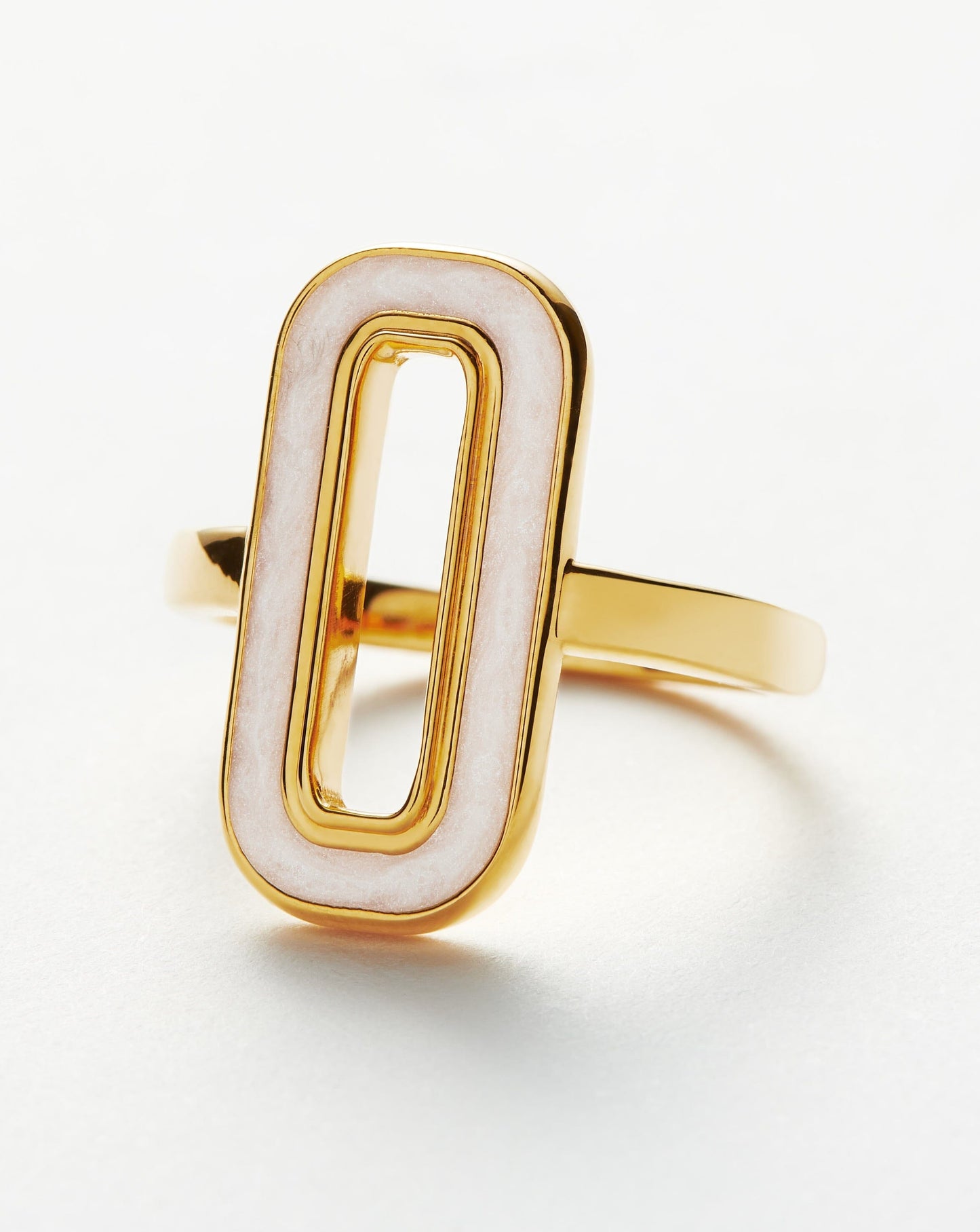 Ovate Enamel Ring in Haze Design