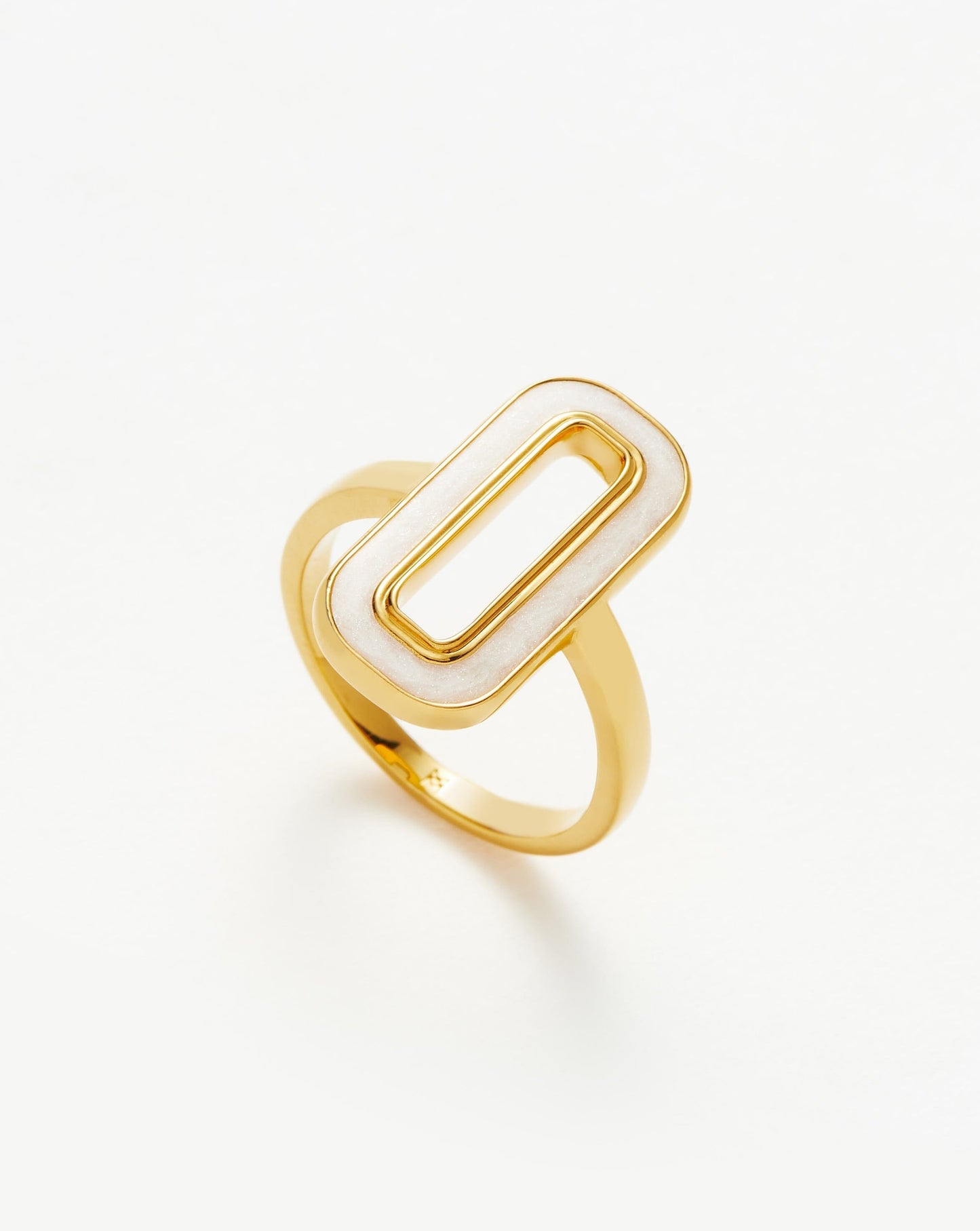 Ovate Enamel Ring in Haze Design