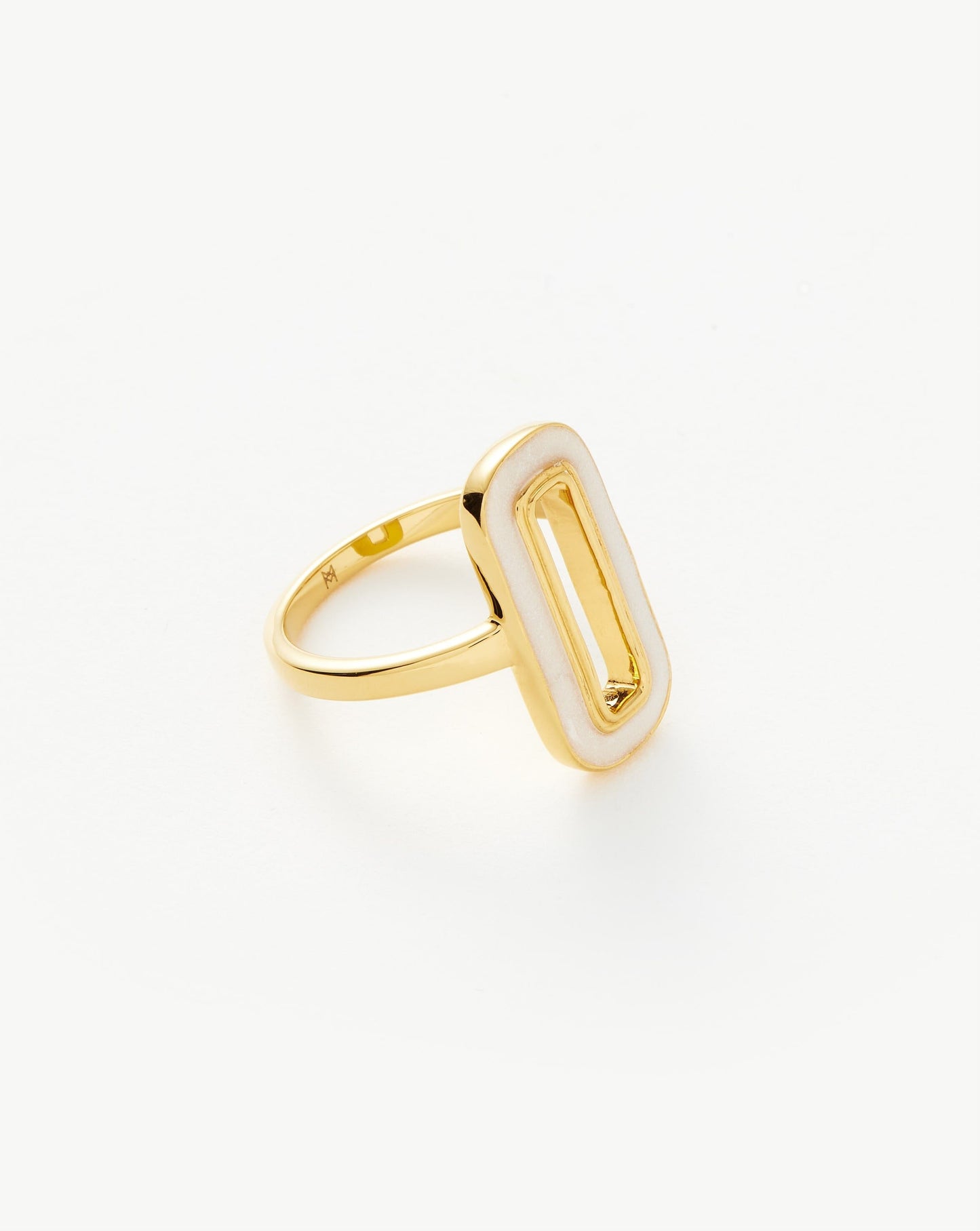 Ovate Enamel Ring in Haze Design