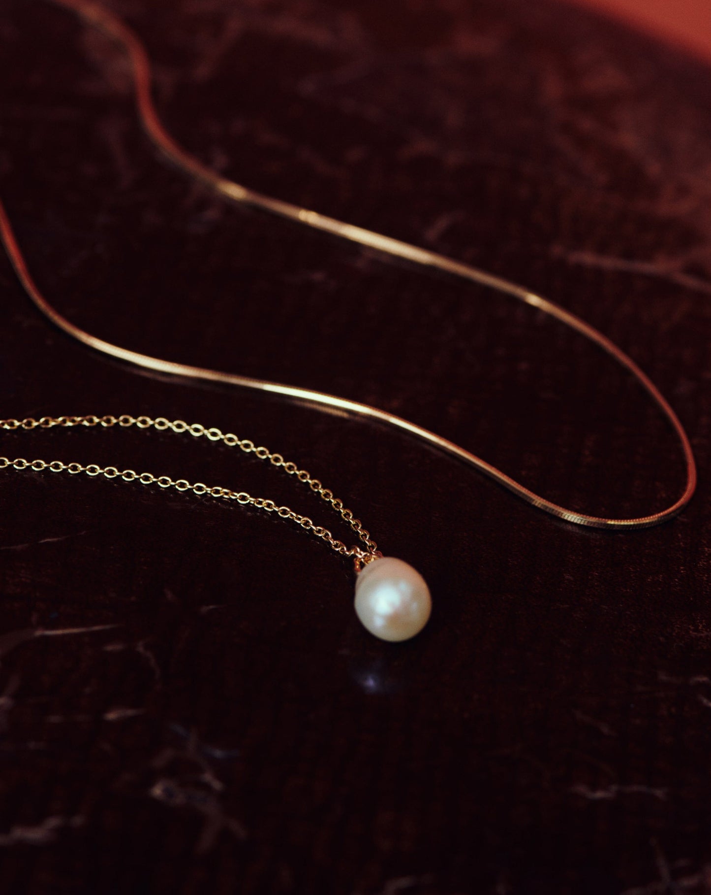 Organic Baroque Pearl Pendant Necklace Design