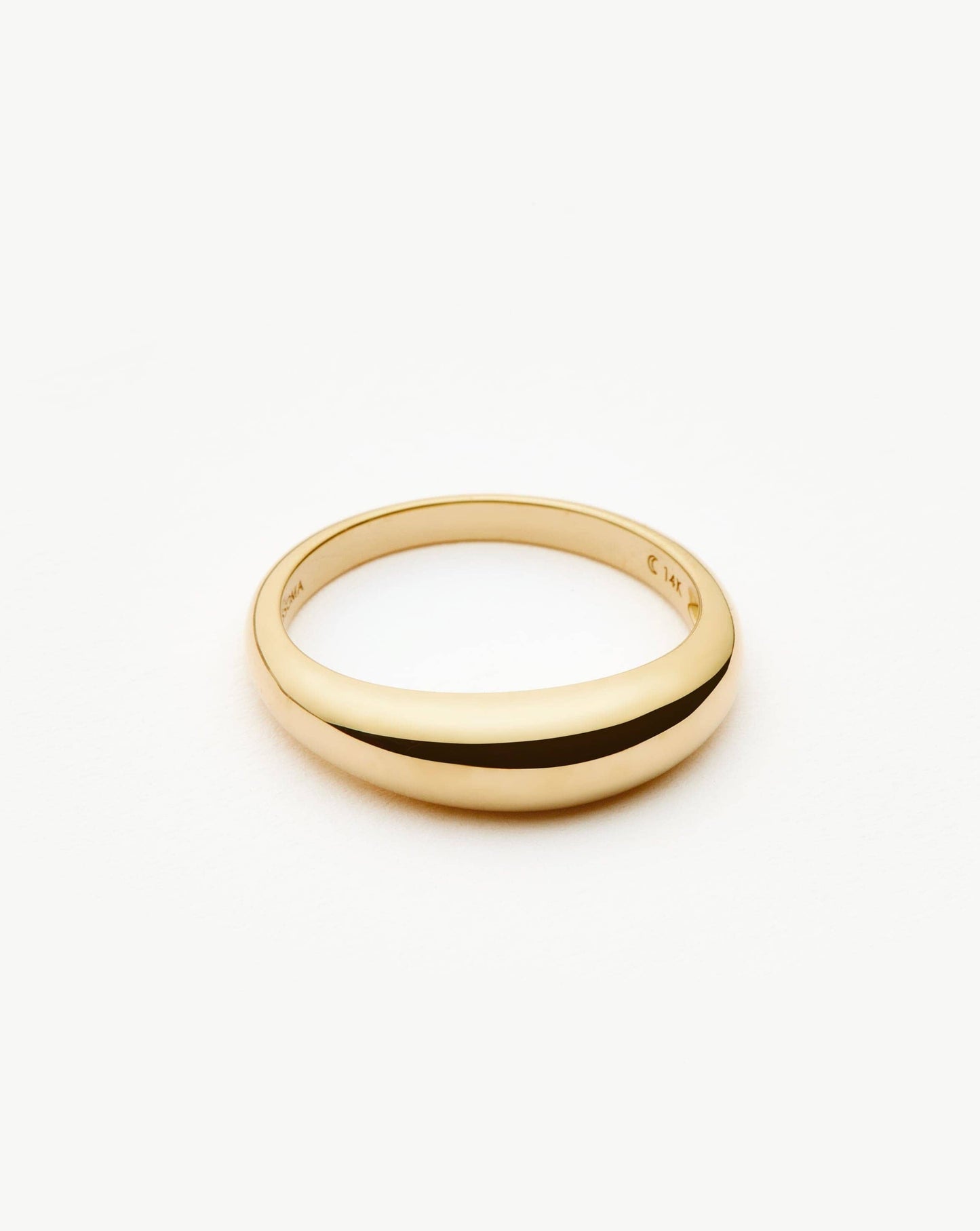 Classic Dome Ring in Solid 14k Gold