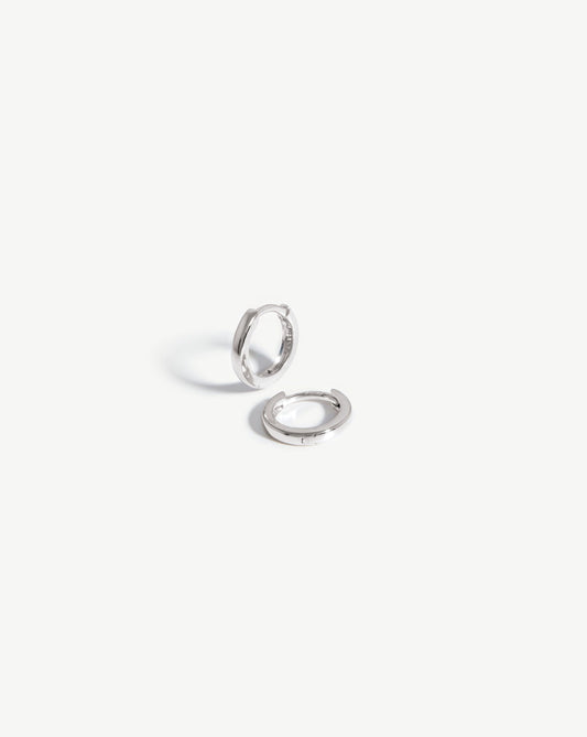 Classic Huggies in 14k White Gold