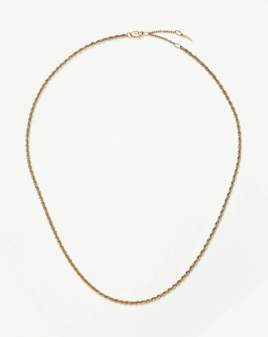 Classic Rope Chain Necklace in Fine Material