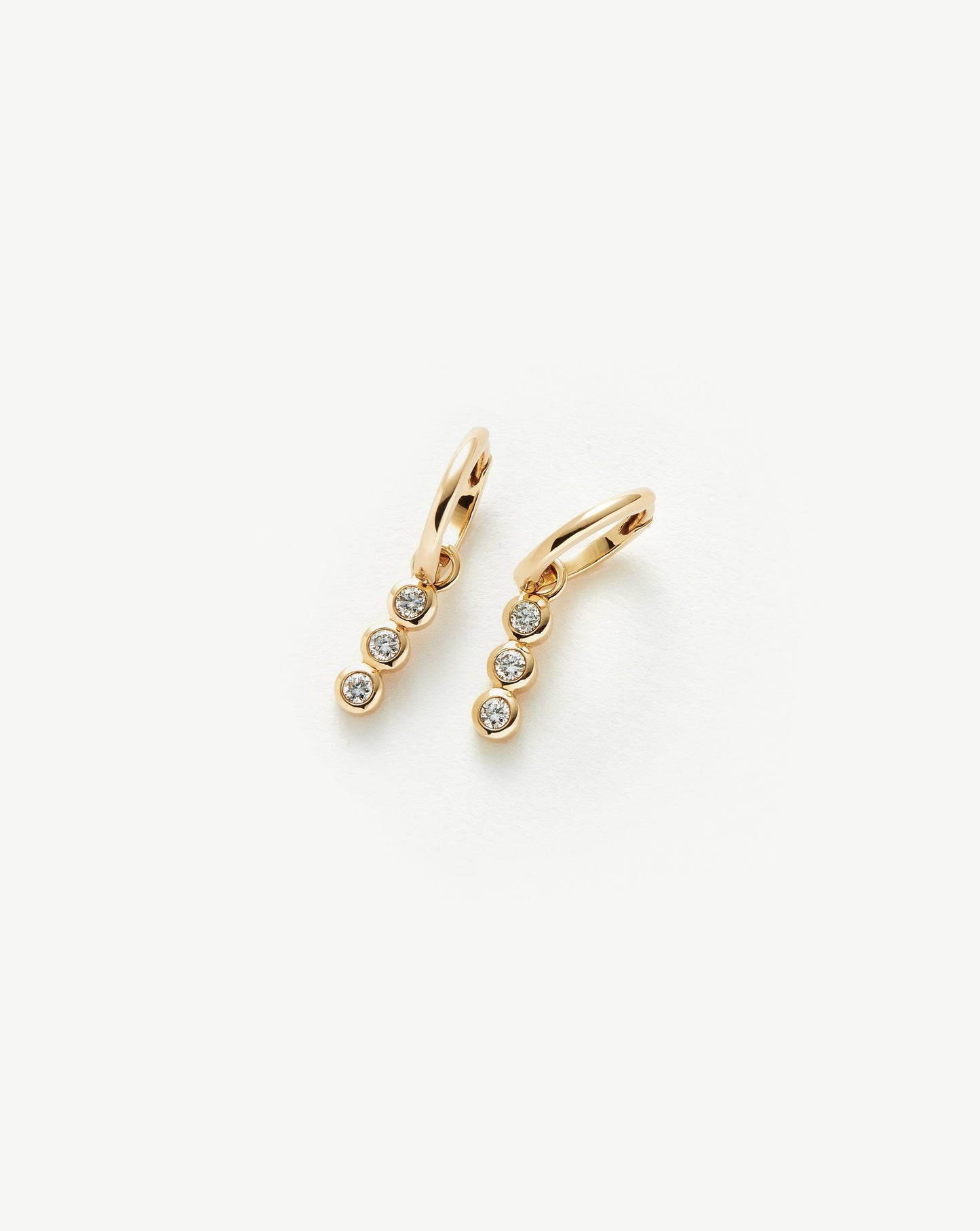 Diamond Charm Hoop Earrings in Fine Style