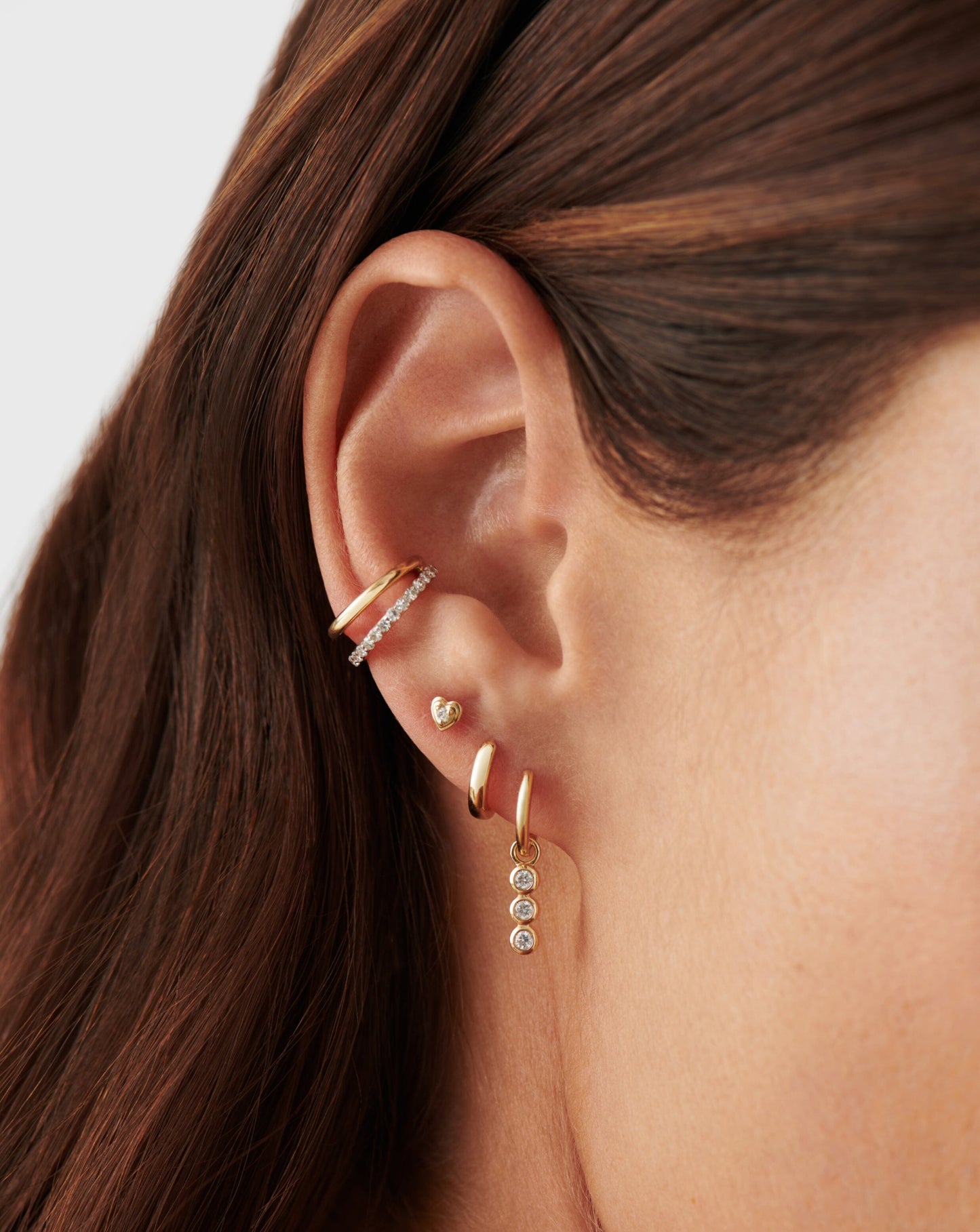 Diamond Charm Hoop Earrings in Fine Style