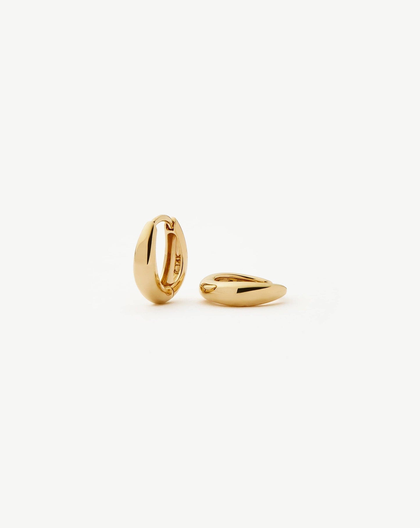 Solid Gold Fine Dome Huggie Earrings