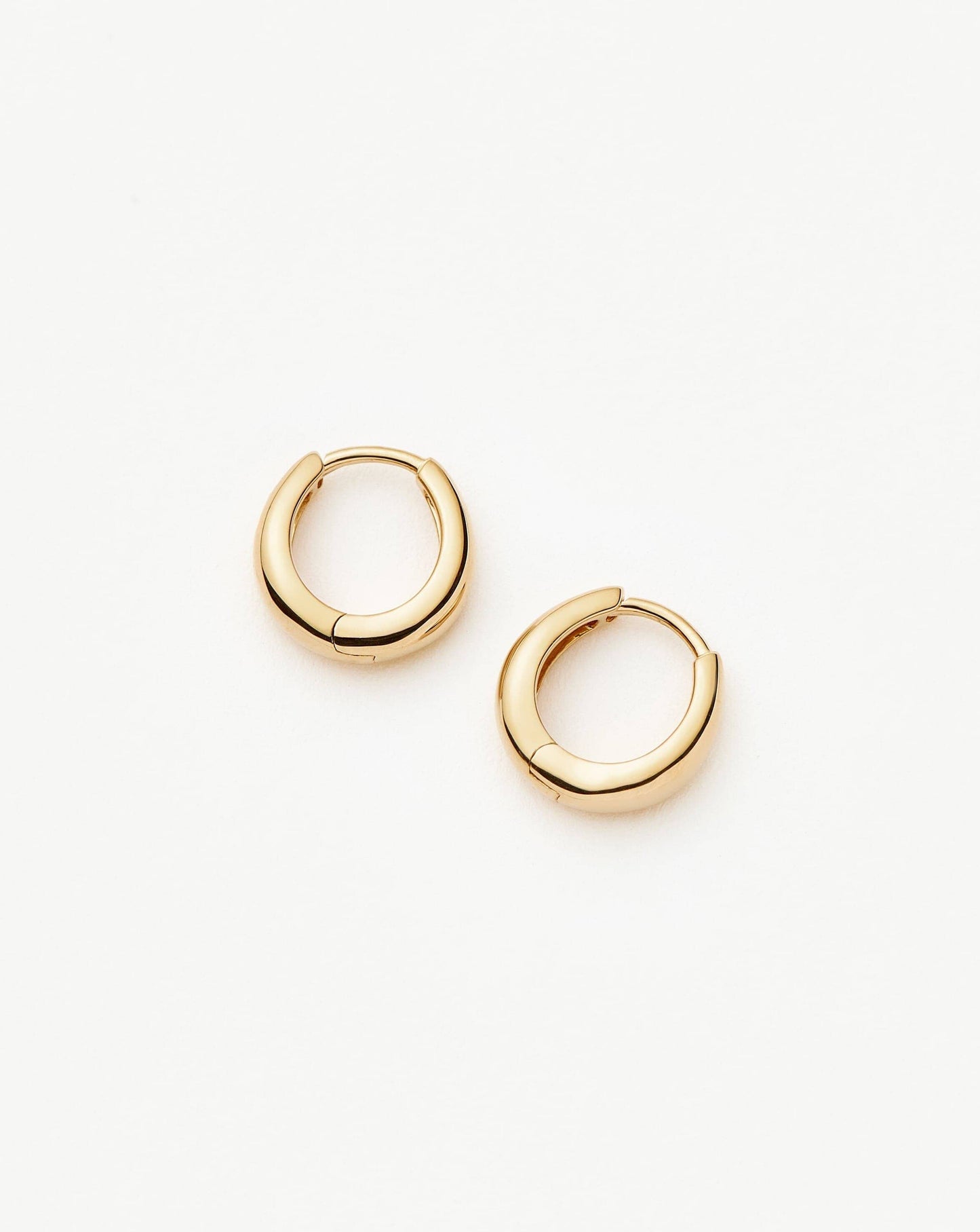 Solid Gold Fine Dome Huggie Earrings