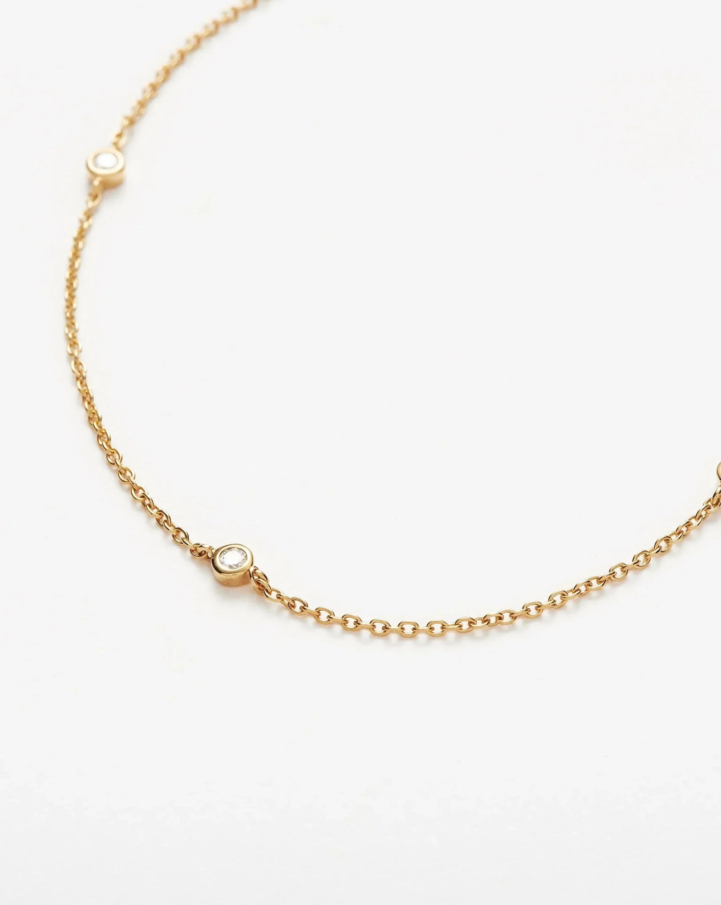 Floating Diamond Necklace in 14k Solid Gold