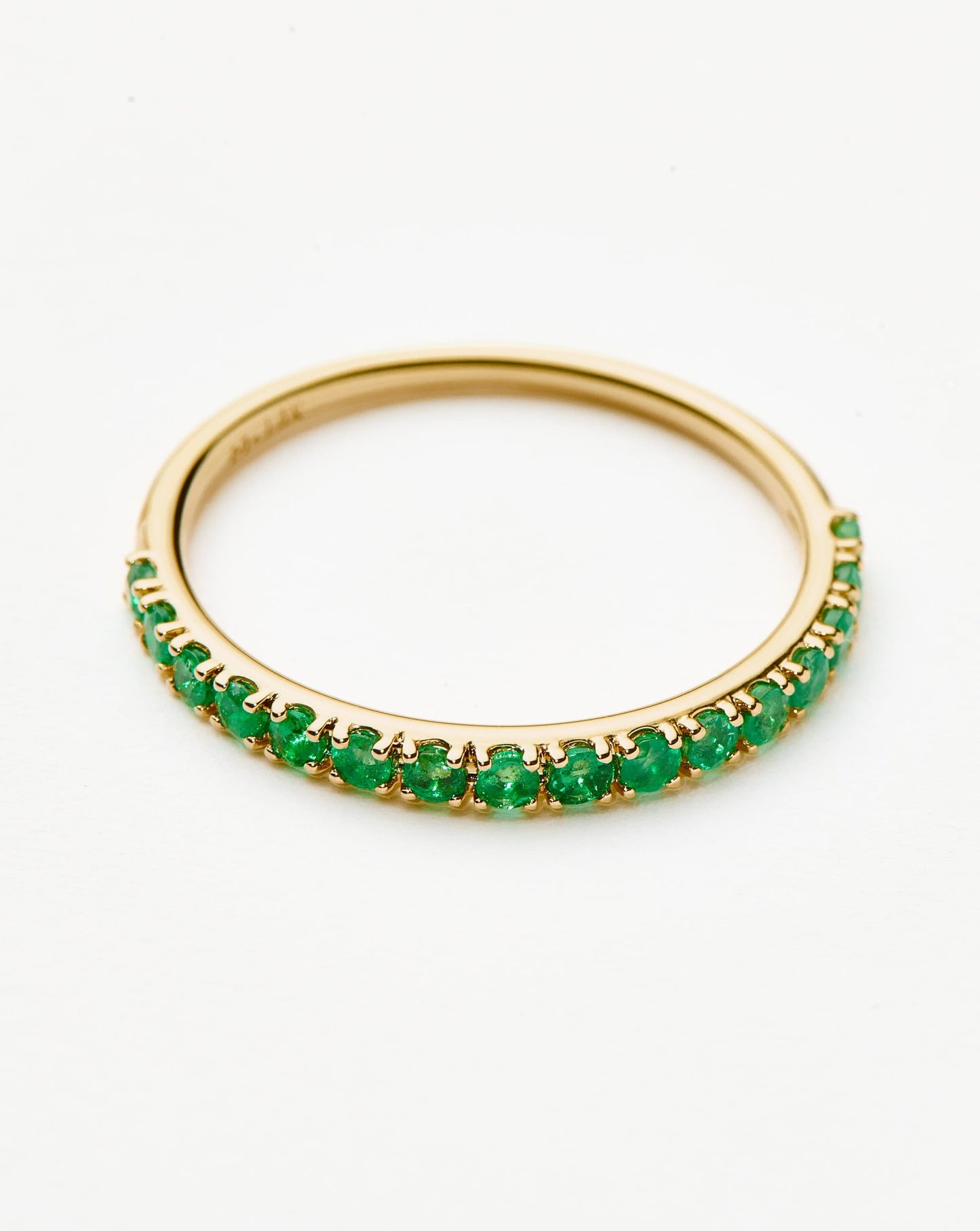 Elegant Half Emerald Eternity Ring in Fine Design