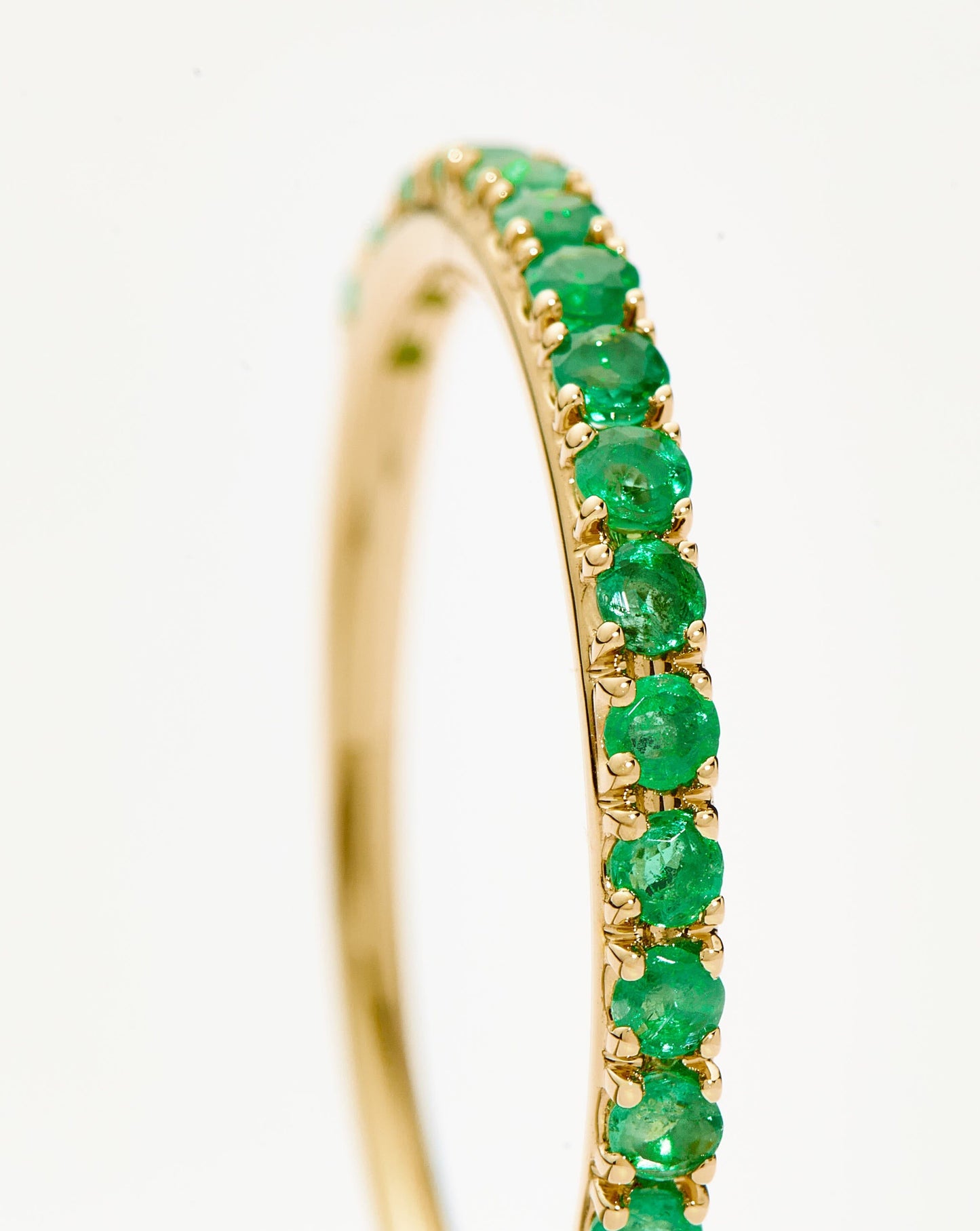 Elegant Half Emerald Eternity Ring in Fine Design