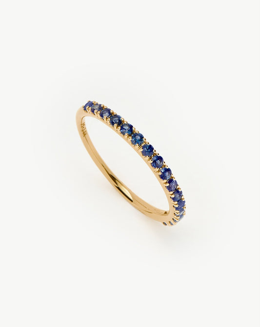 Sapphire Eternity Ring in 14k Solid Gold