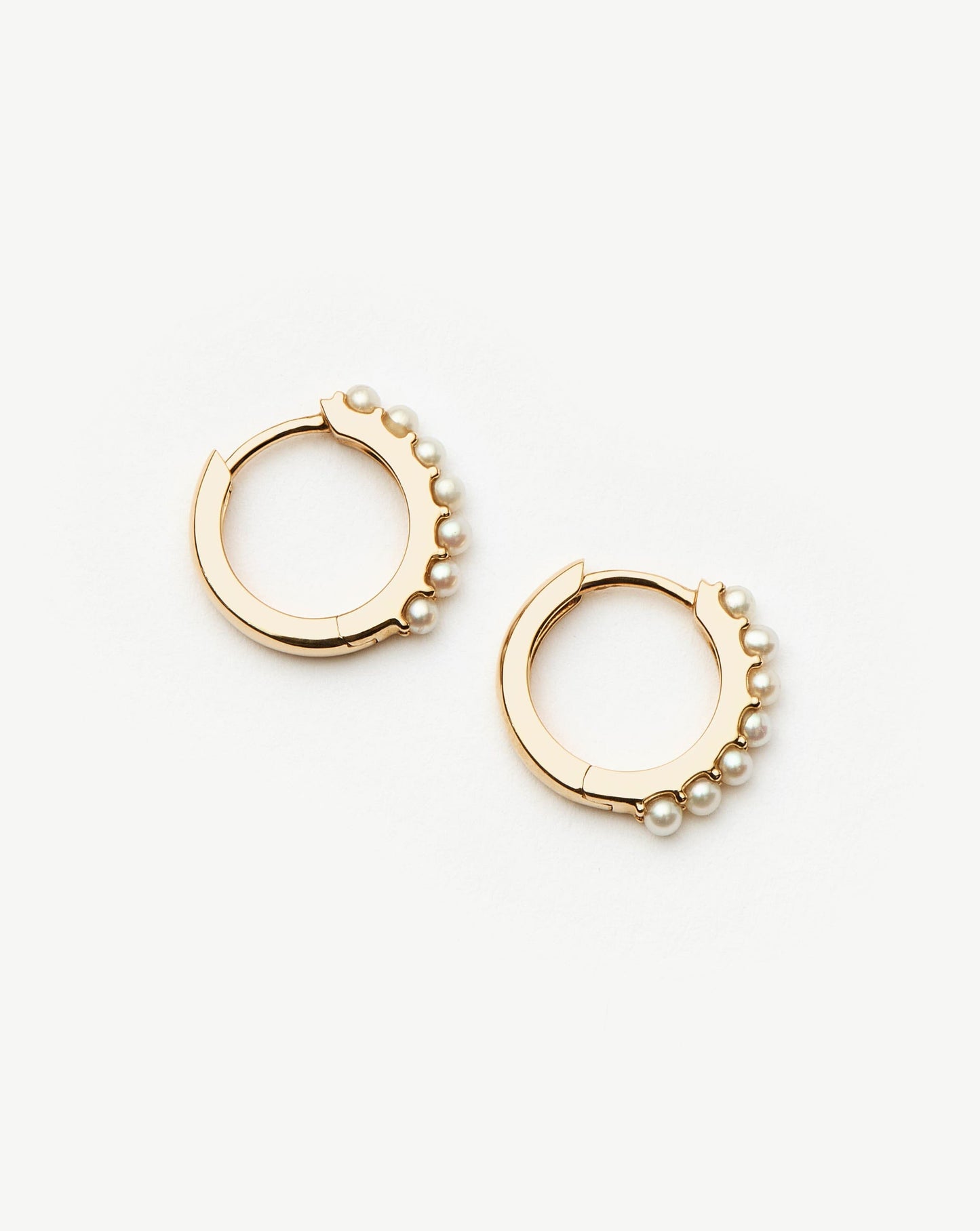 Elegant Pearl Hoop Earrings