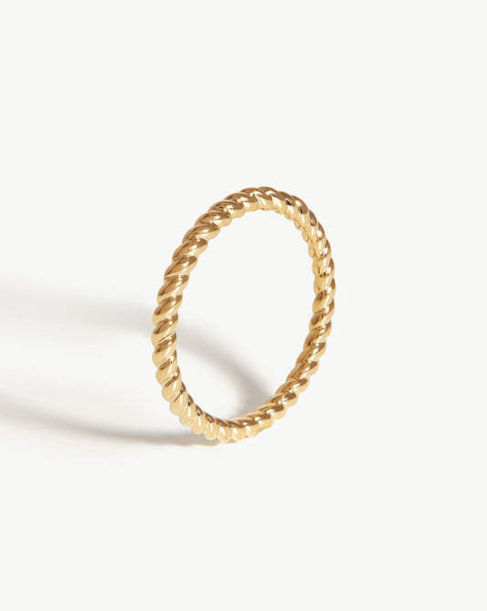 Solid Gold Fine Rope Ring Design