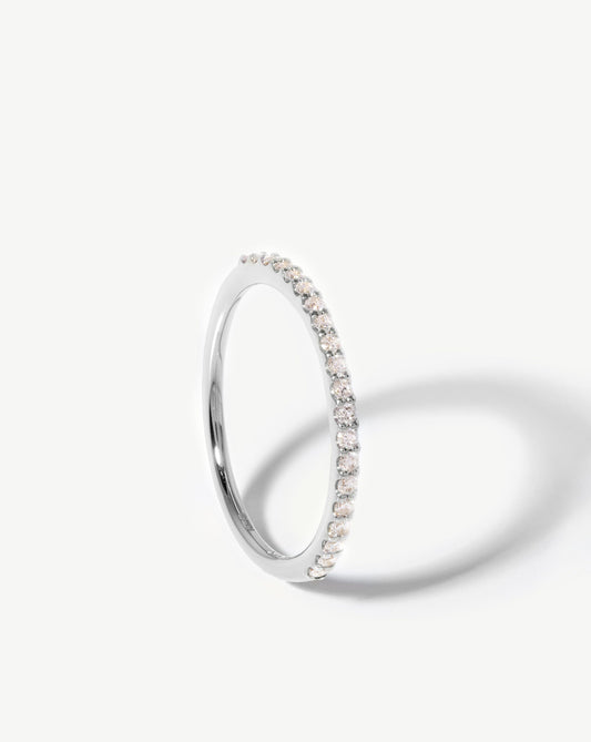 Slim Eternity Ring in 14k White Gold and Diamond