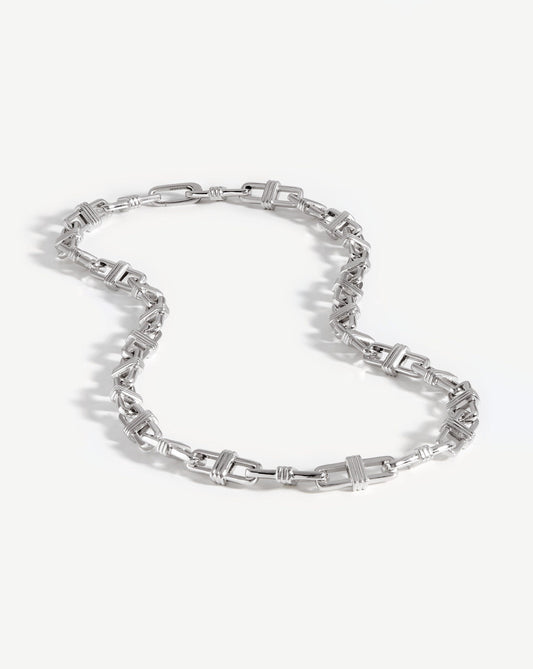 Chunky Ridge Chain Necklace in Fused Design