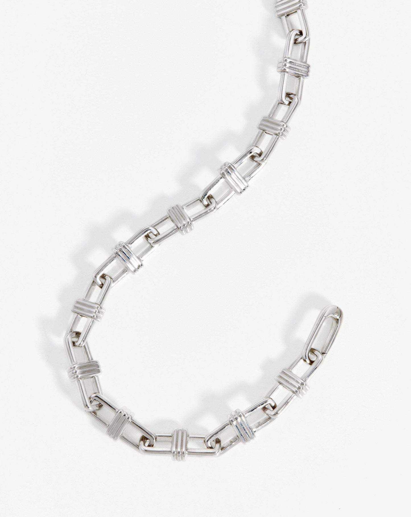 Chunky Ridge Chain Necklace in Fused Design