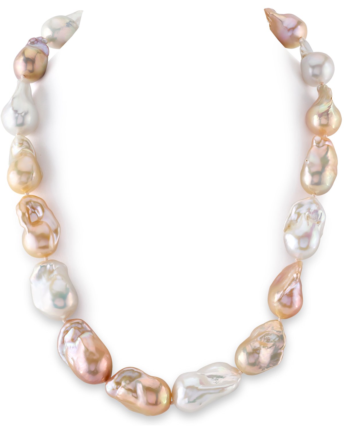 Multicolor Baroque Pearl Necklace in Freshwater Design