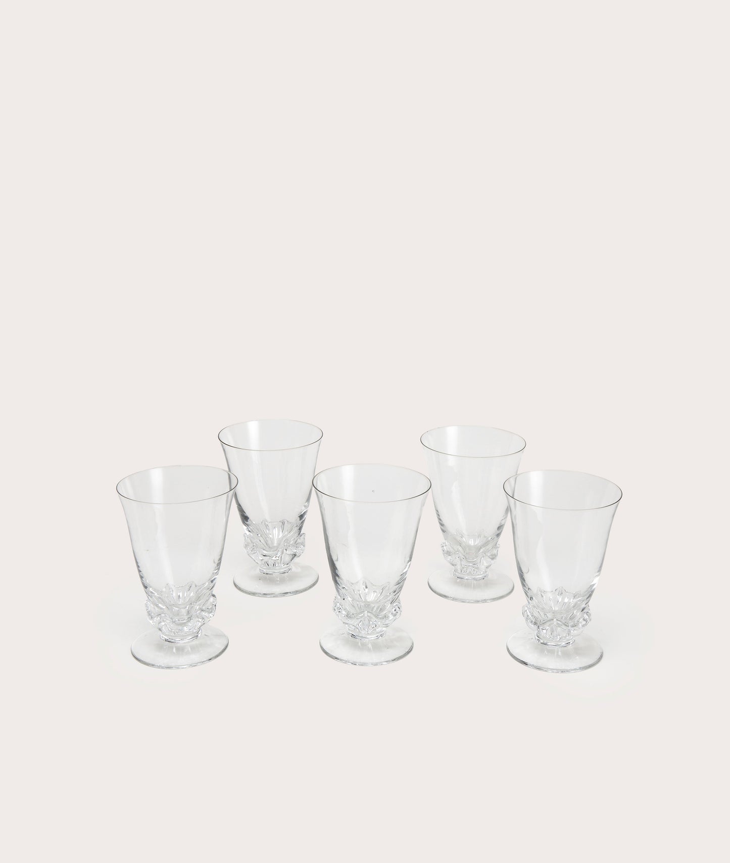 Set of Five Short Glasses for Everyday Use