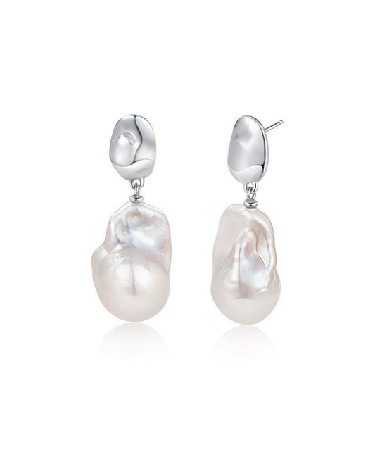 Baroque Pearl Wave Earrings