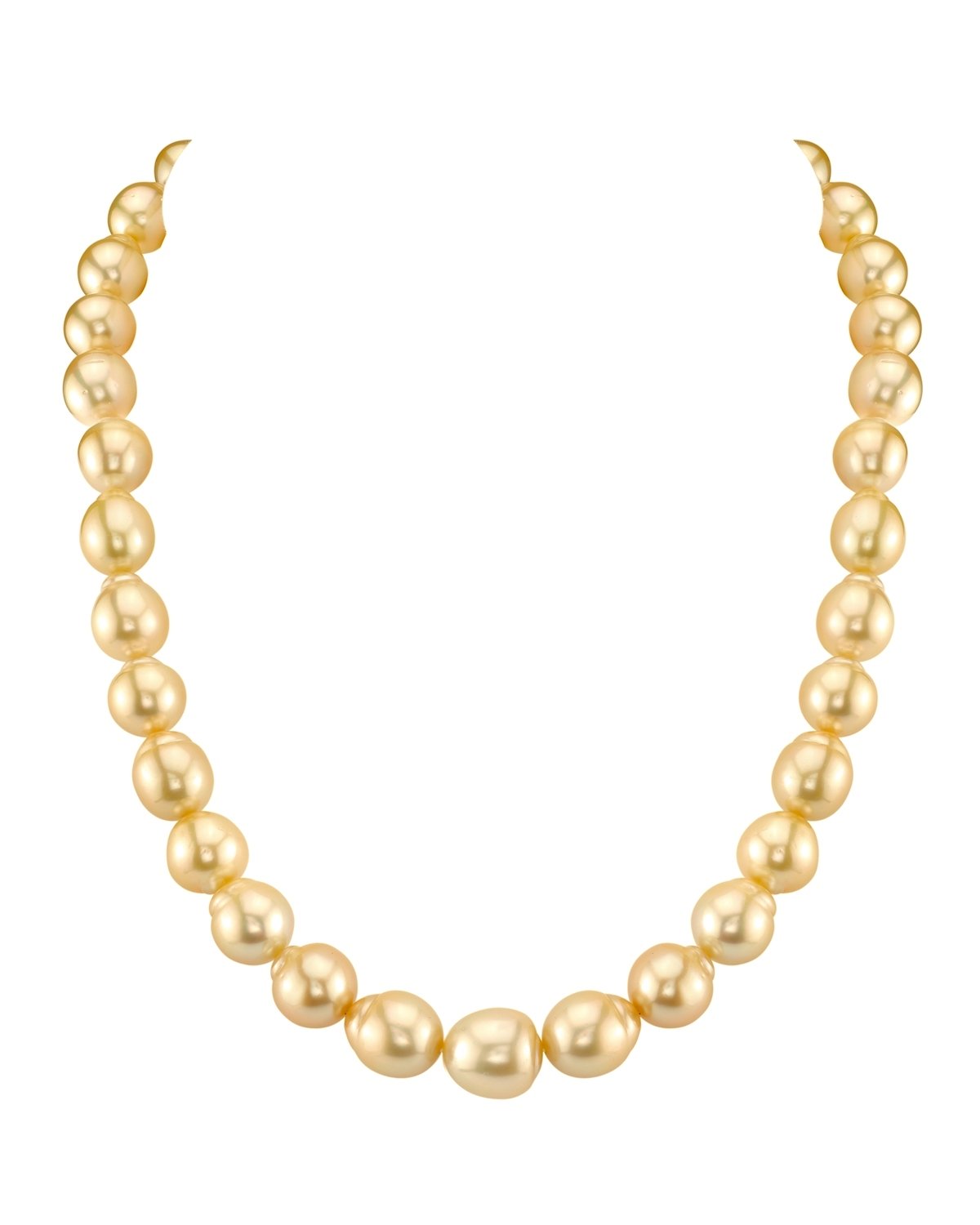 Baroque Shaped Golden South Sea Pearl Necklace