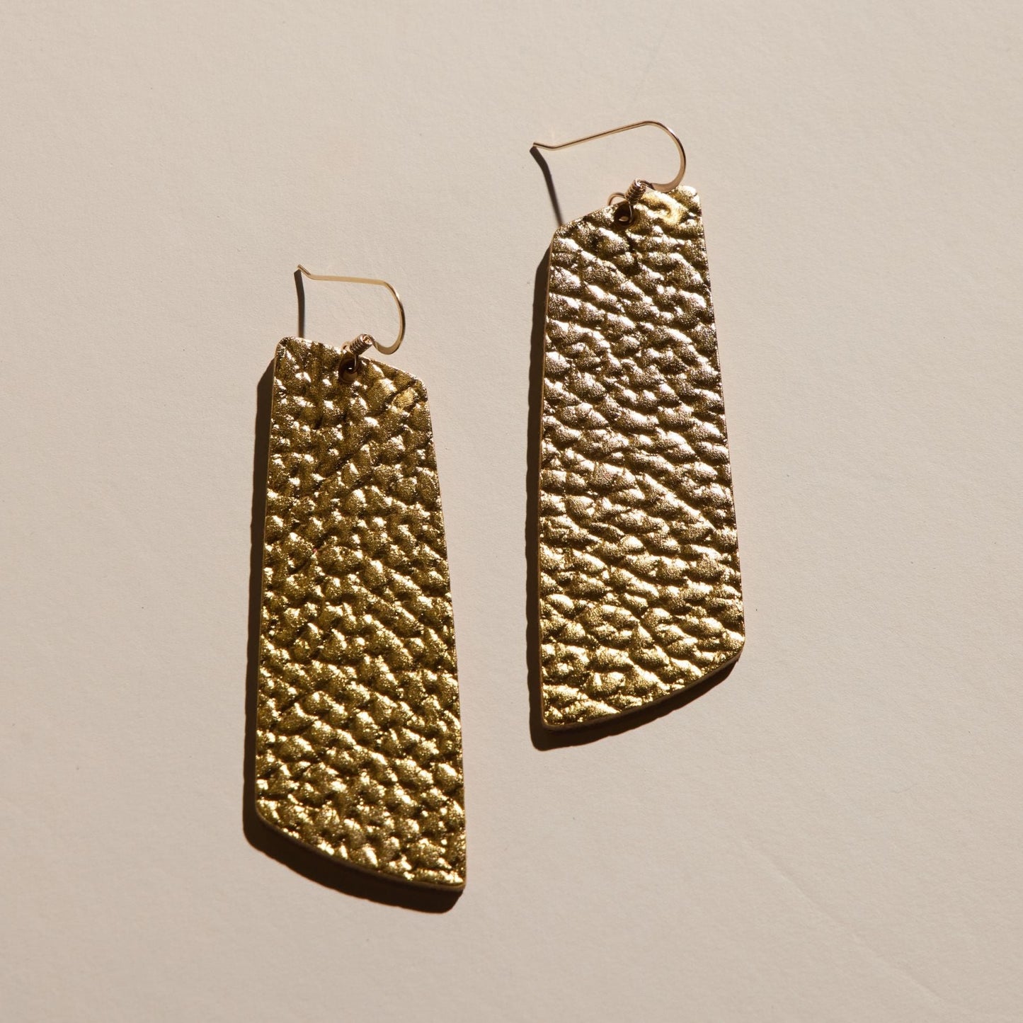 Hammered Gold Gemstone Jewelry Piece