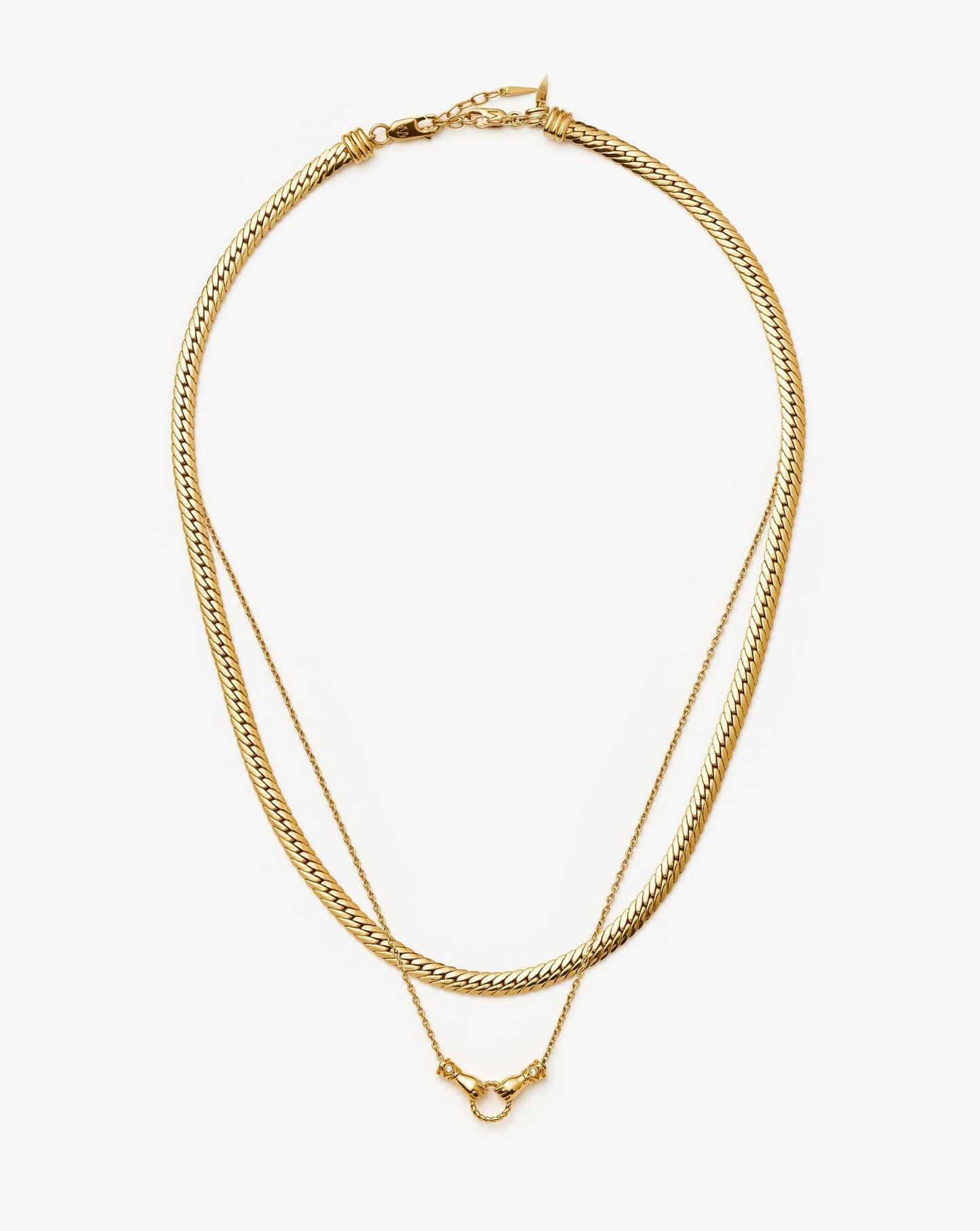 18k Gold Plated Slider Necklace Set