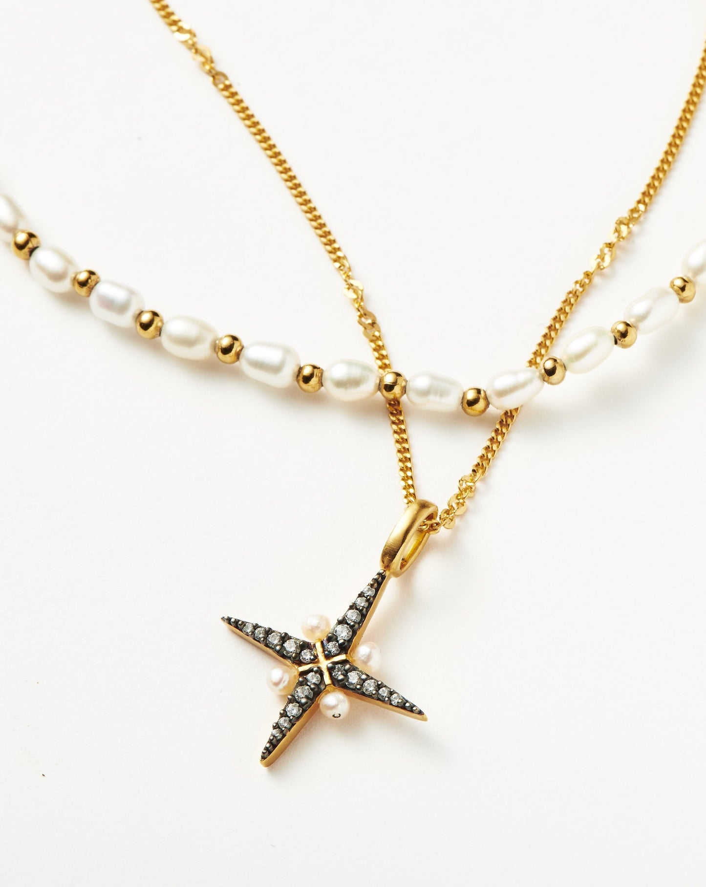 North Star Silver Necklace Set for Women