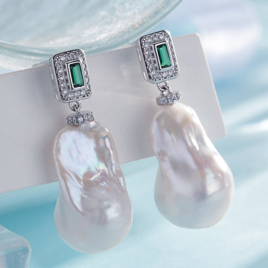 Classic Baroque Pearl Earrings in Bold Design