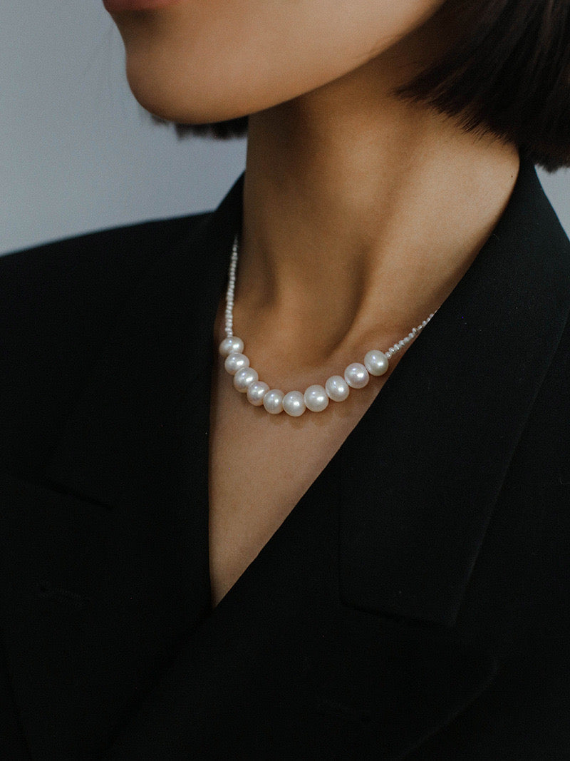 Beaded Pearl Pendant Necklace for Elegant Style