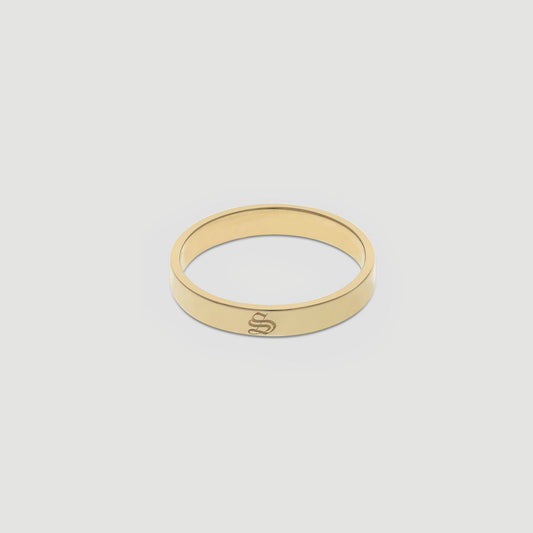 Custom Old English 14k Gold Ring