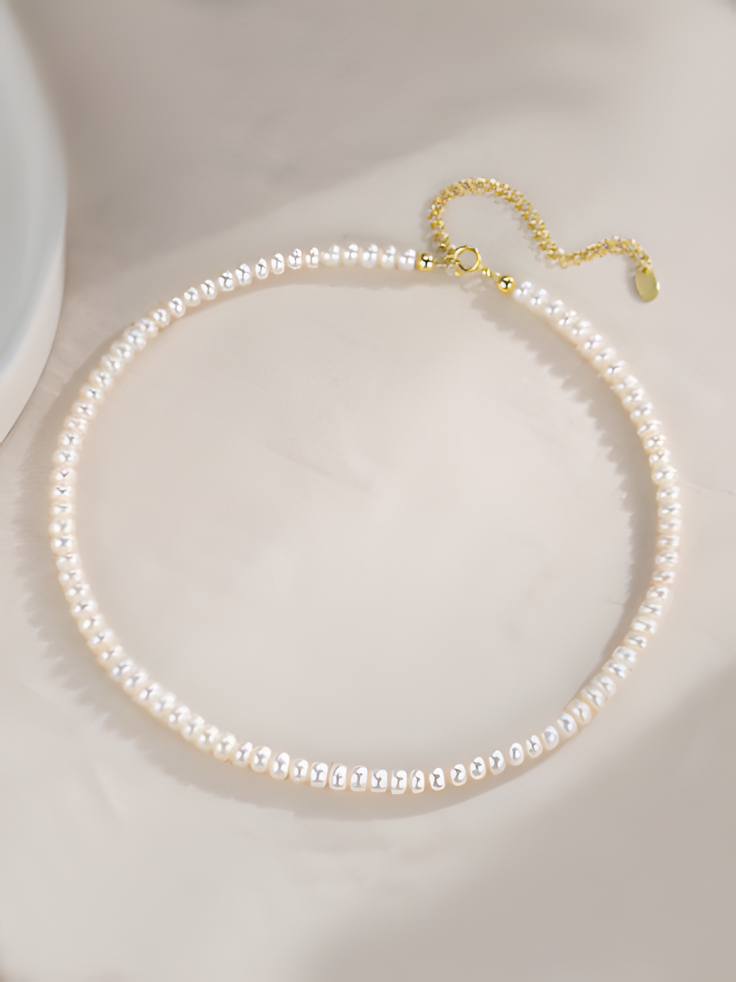 Pearl Necklace and Bracelet Set