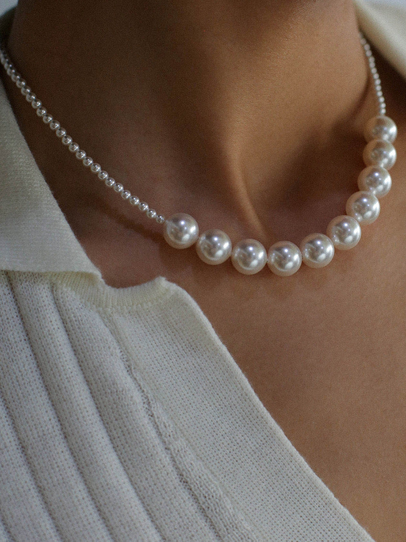 Beaded Pearl Pendant Necklace for Elegant Style